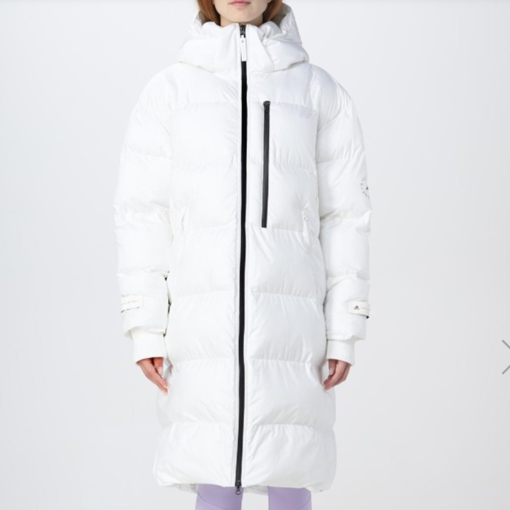 Adidas by Stella McCartney Long Puffer Jacket in Cloud White H58127 Size XL New